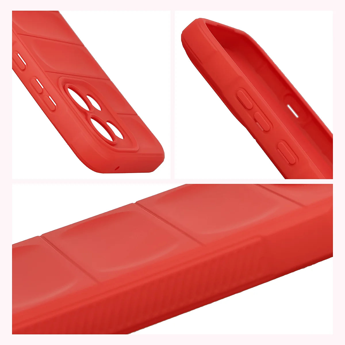 Robuste Handyhülle für Oppo Reno16 F / Reno16 FS 5G, Bizon Case Tur, Rot