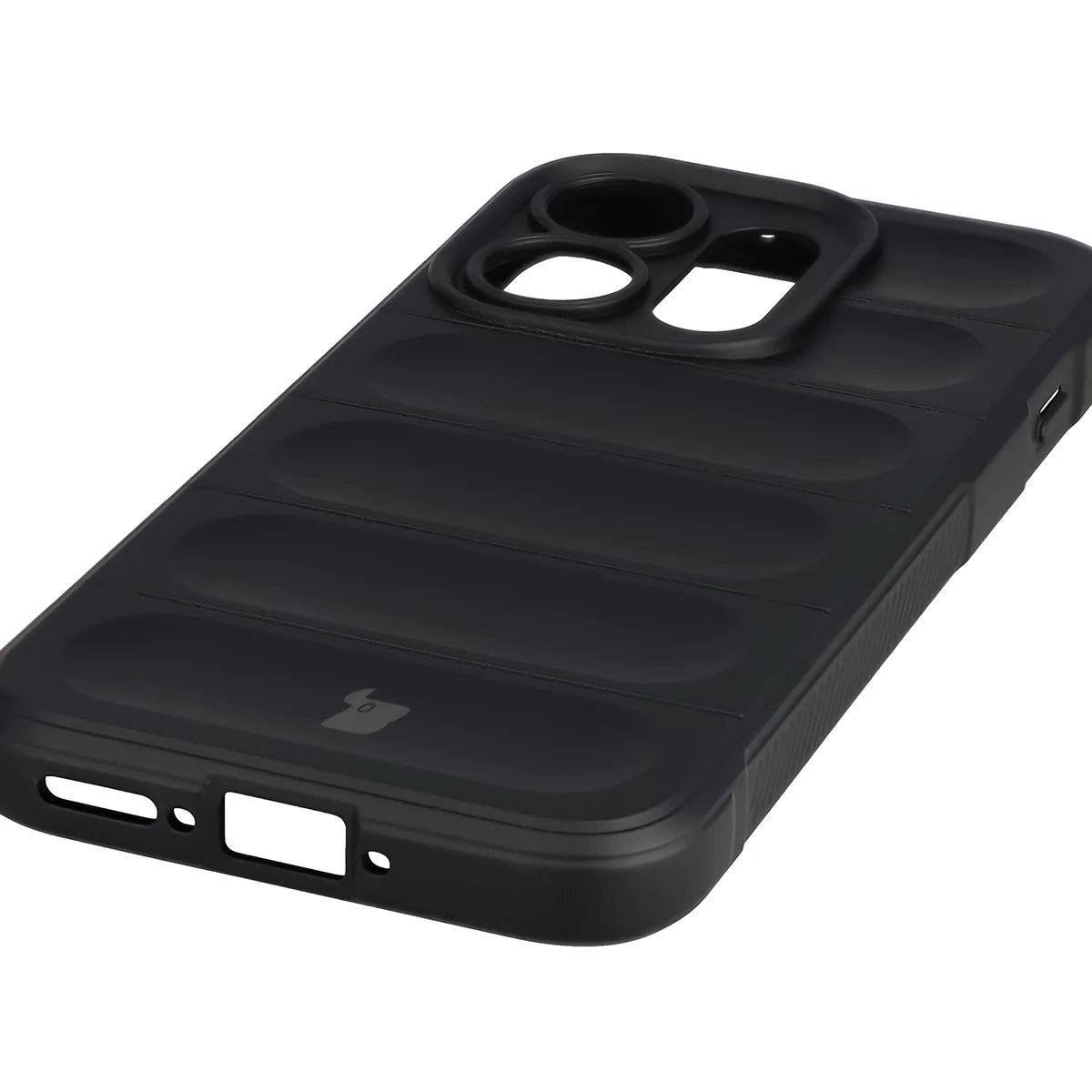 Robuste Handyhülle für Oppo Reno16 / Reno16 Pro 5G, Bizon Case Tur, Schwarz