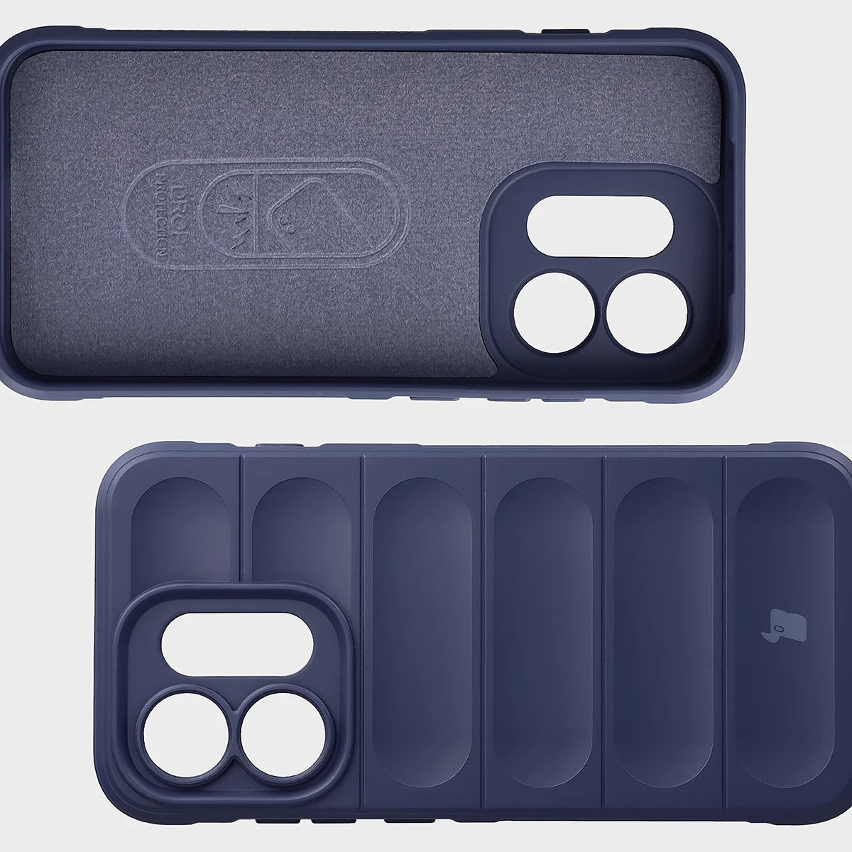 Robuste Handyhülle für Oppo Reno16 / Reno16 Pro 5G, Bizon Case Tur, Dunkelblau