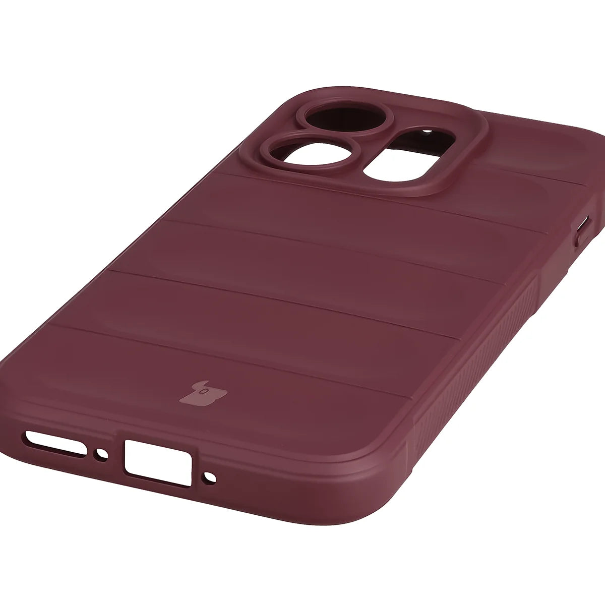 Robuste Handyhülle für Oppo Reno16 / Reno16 Pro 5G, Bizon Case Tur, Burgunderrot