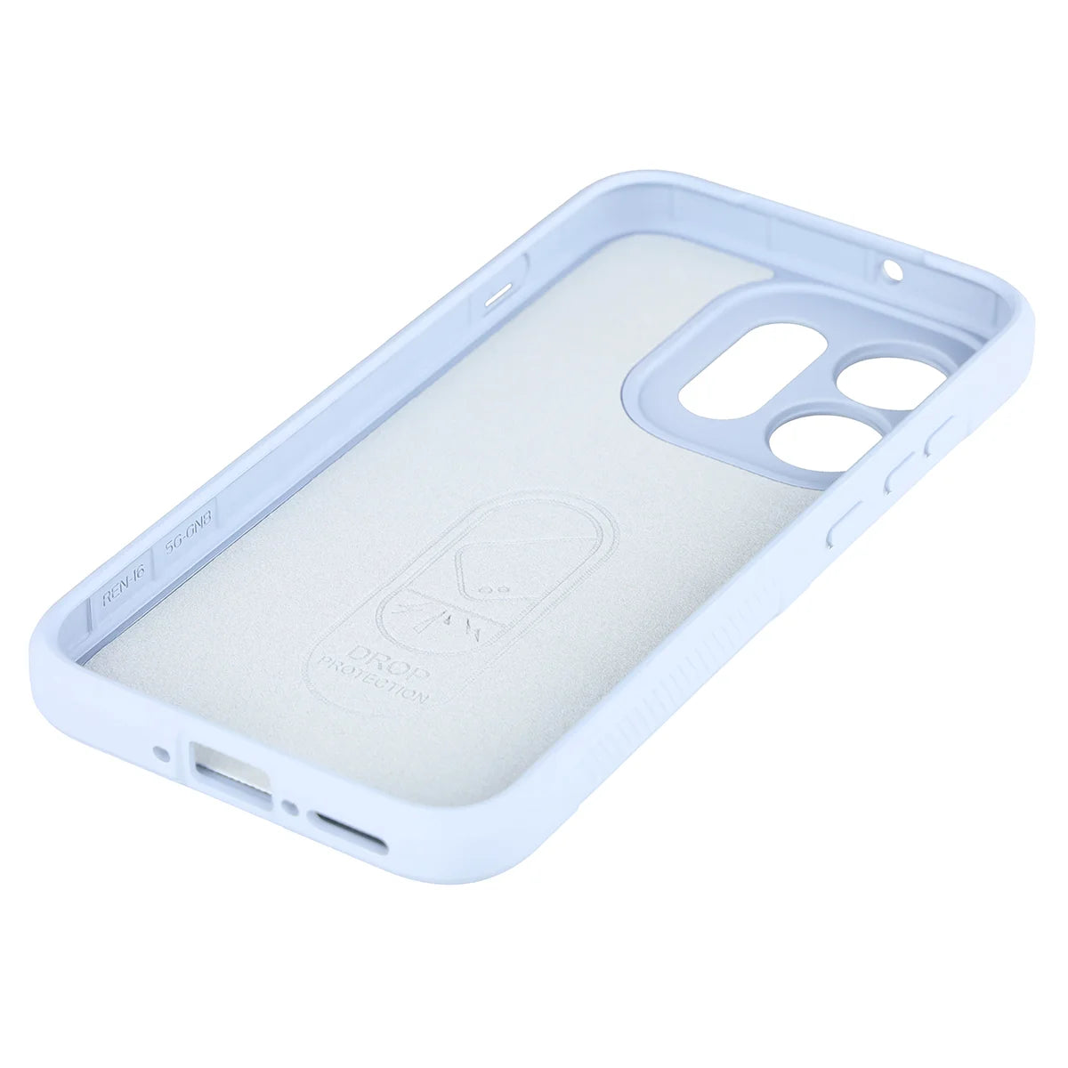 Robuste Handyhülle für Oppo Reno16 / Reno16 Pro 5G, Bizon Case Tur, Hellblau