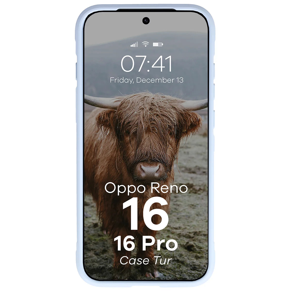 Robuste Handyhülle für Oppo Reno16 / Reno16 Pro 5G, Bizon Case Tur, Hellblau