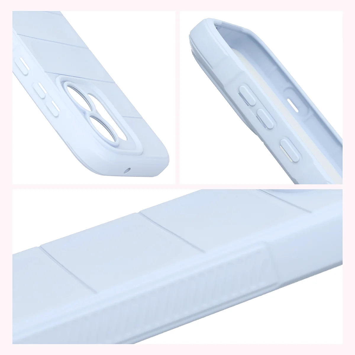 Robuste Handyhülle für Oppo Reno16 / Reno16 Pro 5G, Bizon Case Tur, Hellblau
