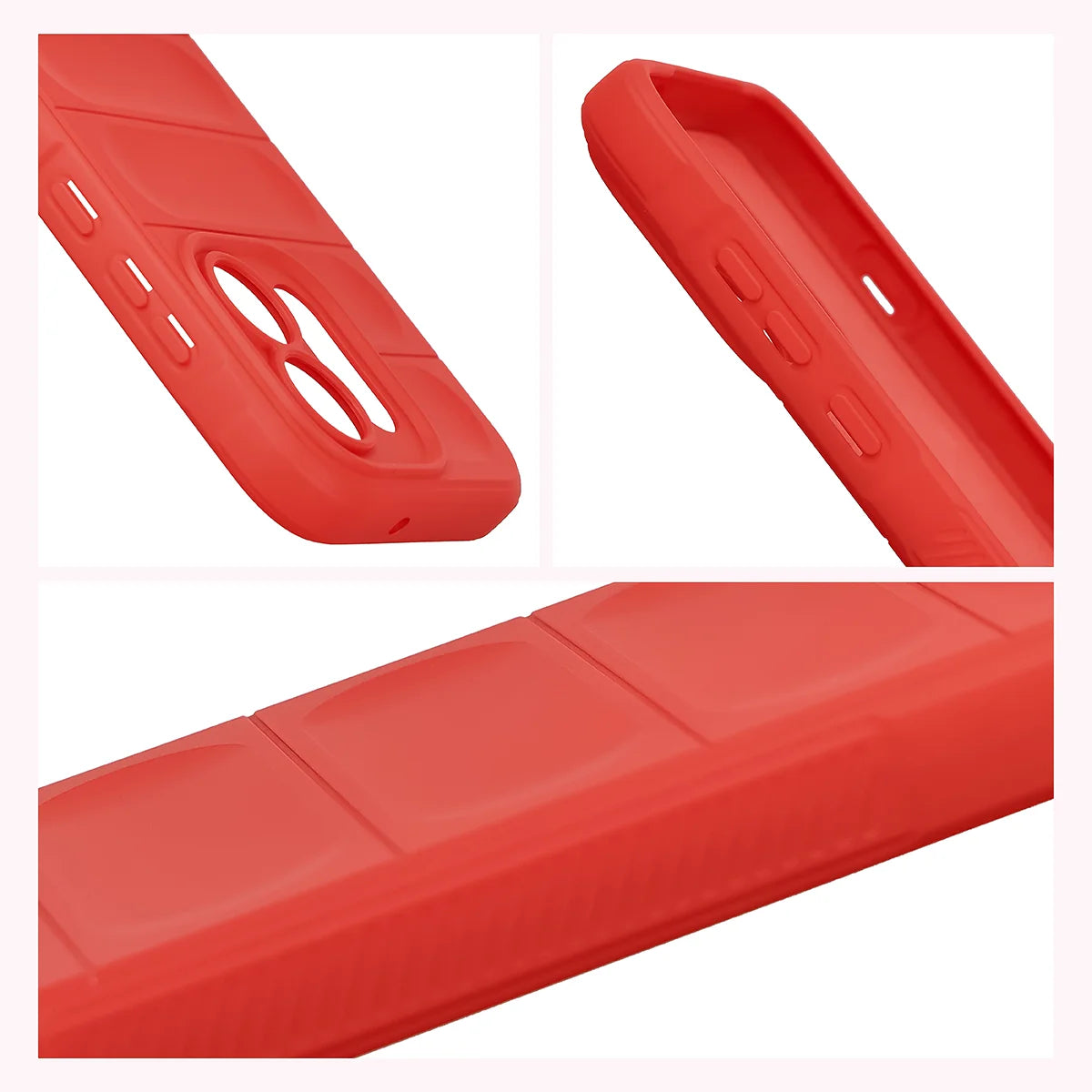 Robuste Handyhülle für Oppo Reno16 / Reno16 Pro 5G, Bizon Case Tur, Rot
