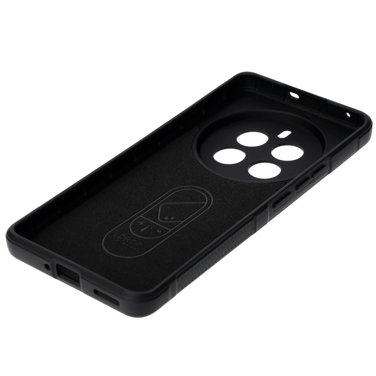 Robuste Schutzhülle für Realme 12 Pro / 12 Pro+, Bizon Case Tur, Schwarz