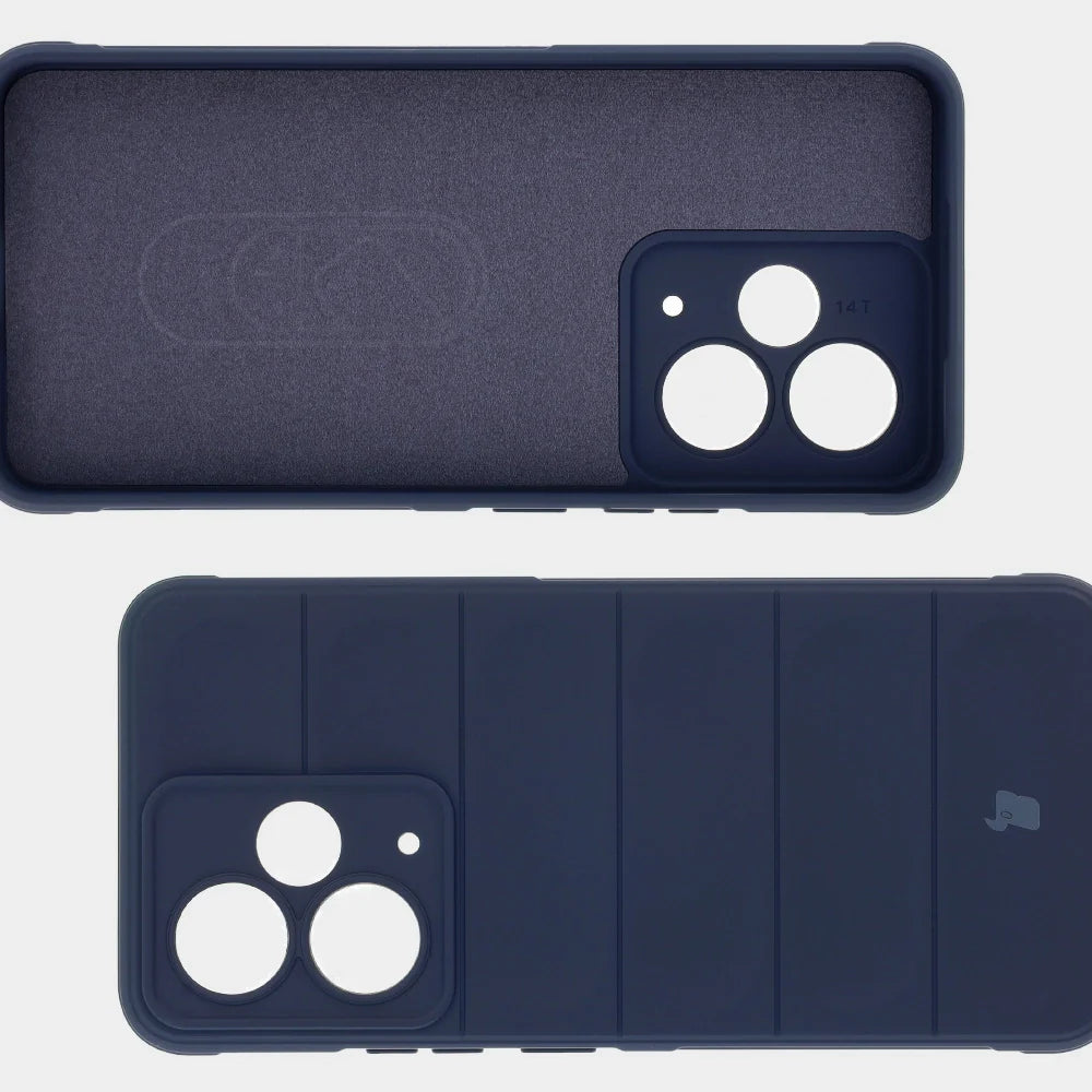 Robuste Handyhülle für Realme 14T 5G, Bizon Case Tur, Dunkelblau
