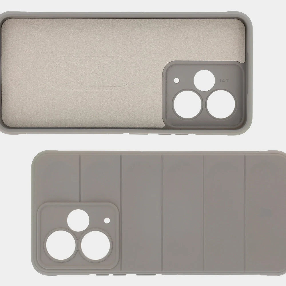 Robuste Handyhülle für Realme 14T 5G, Bizon Case Tur, Hellgrau