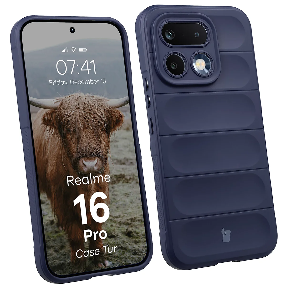 Robuste Handyhülle für Realme 16 Pro 5G, Bizon Case Tur, Dunkelblau