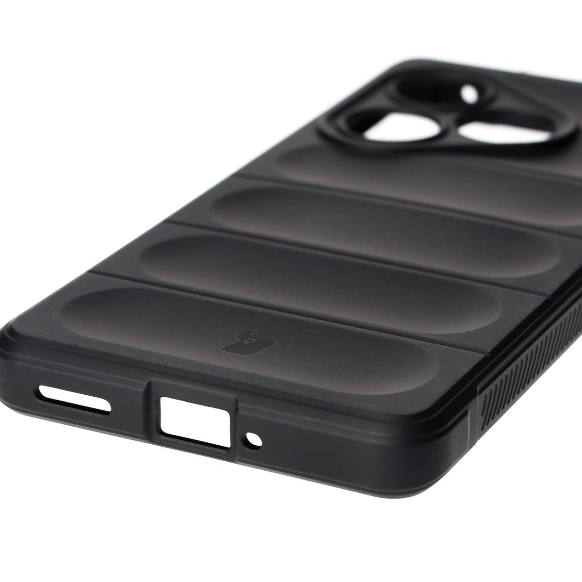 Robuste Handyhülle für Realme GT 6 / GT 6T / GT Neo 6 / GT Neo 6 SE, Bizon Case Tur, Schwarz