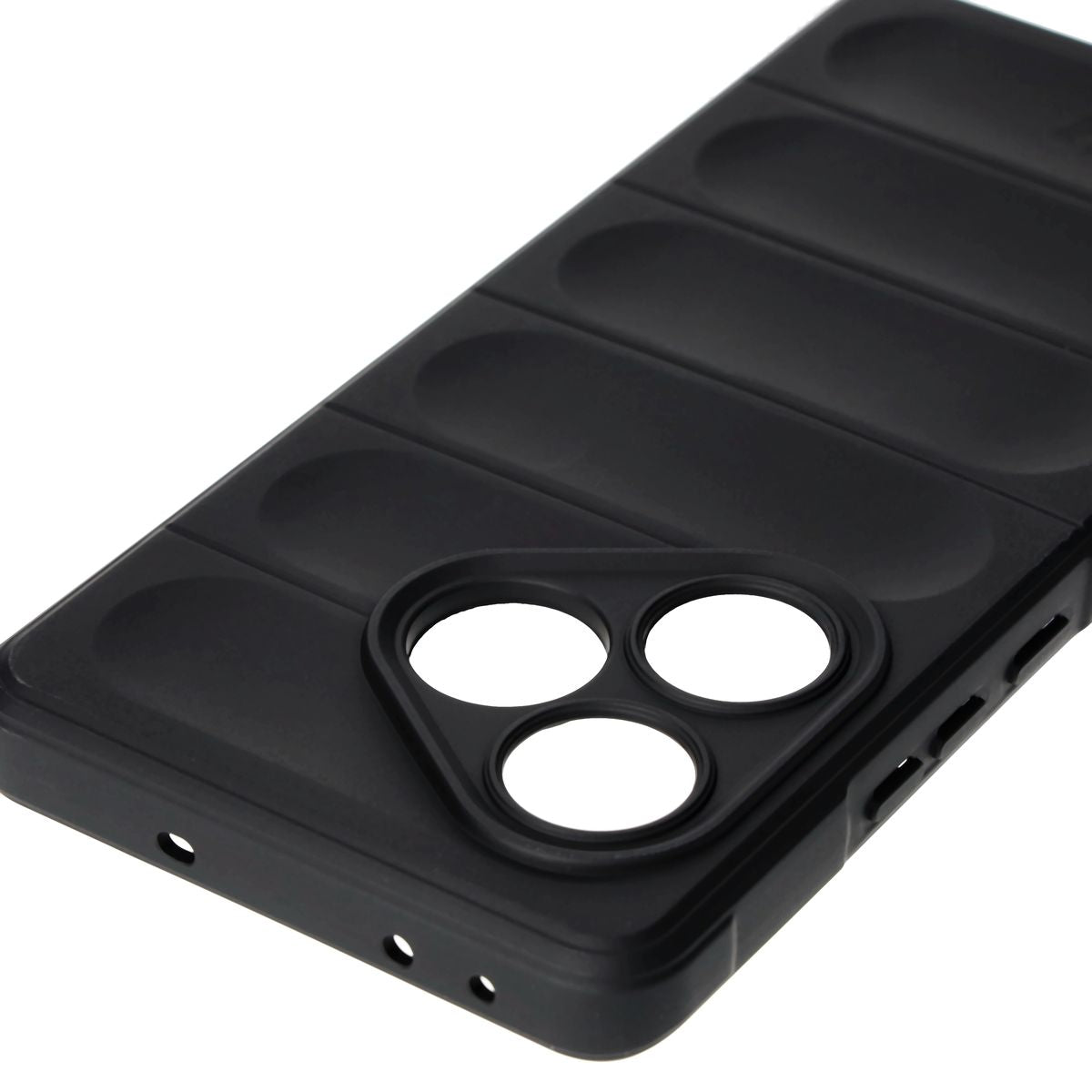 Robuste Handyhülle für Realme GT 6 / GT 6T / GT Neo 6 / GT Neo 6 SE, Bizon Case Tur, Schwarz