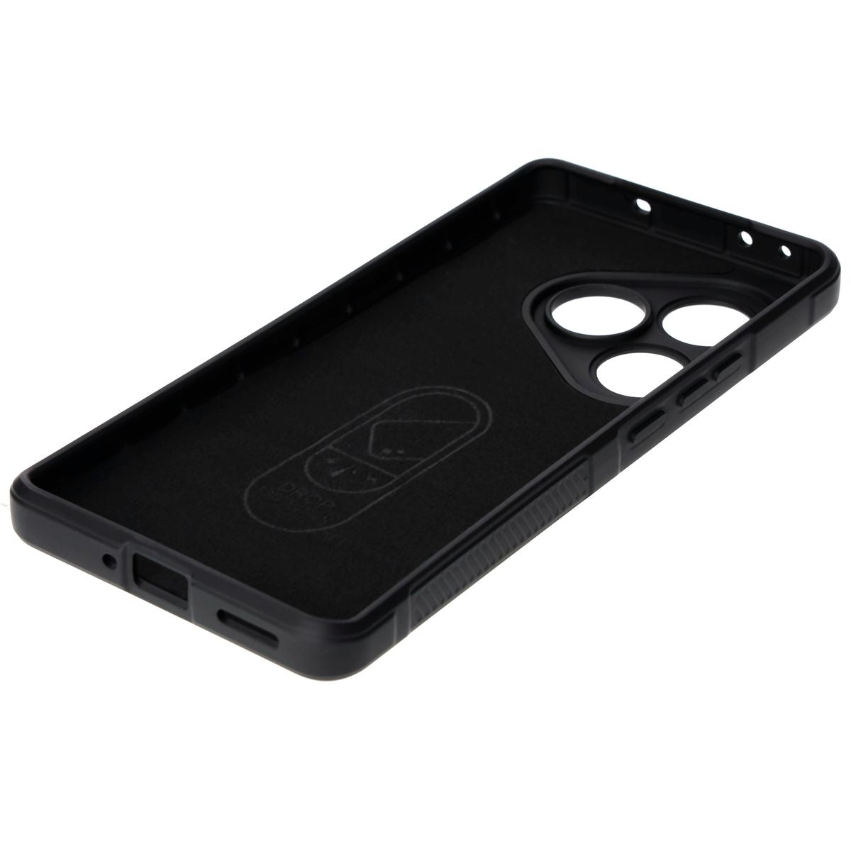 Robuste Handyhülle für Realme GT 6 / GT 6T / GT Neo 6 / GT Neo 6 SE, Bizon Case Tur, Schwarz