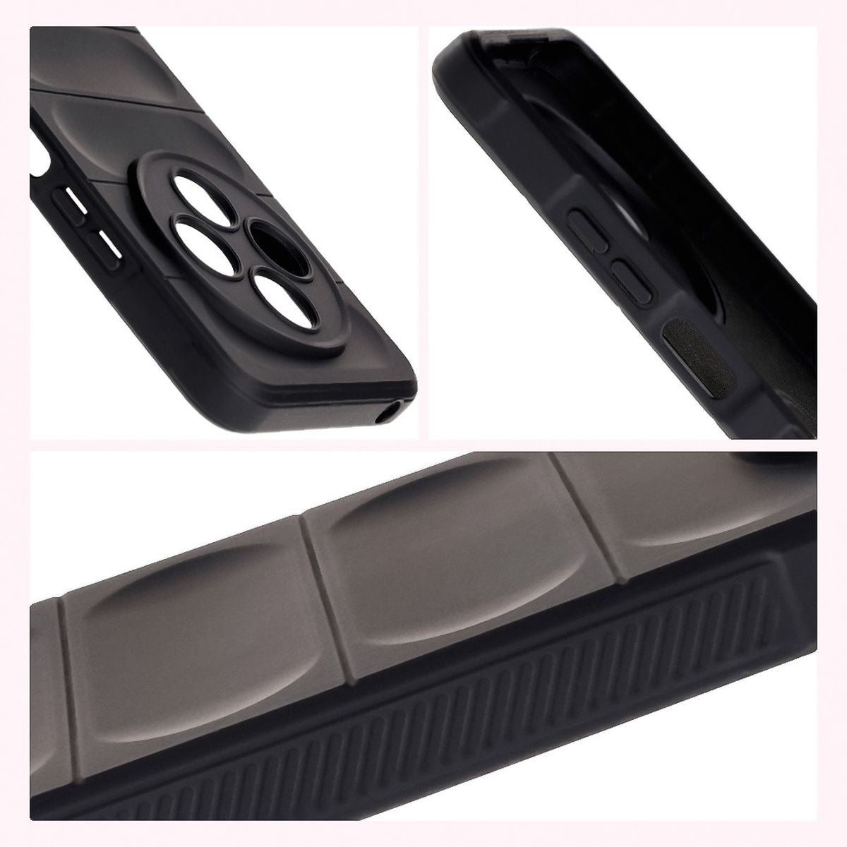 Robuste Handyhülle für Xiaomi Redmi 14C 4G / POCO C75, Bizon Case Tur, Schwarz