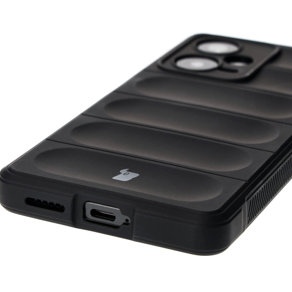 Robuste Handyhülle für Xiaomi Redmi Note 12 Pro+ 5G, Bizon Case Tur, Schwarz