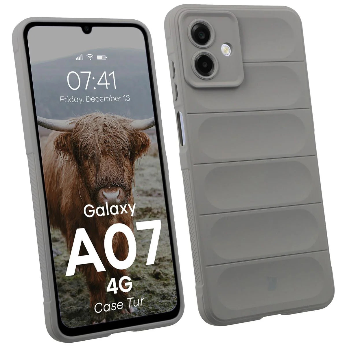 Robuste Handyhülle für Galaxy A07 4G, Bizon Case Tur, Hellgrau