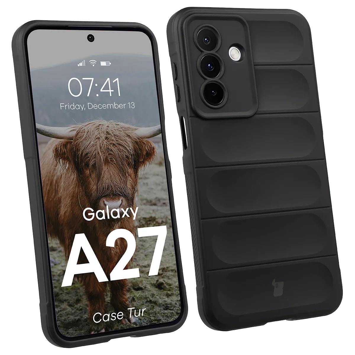 Robuste Handyhülle für Galaxy A27 5G, Bizon Case Tur, Schwarz