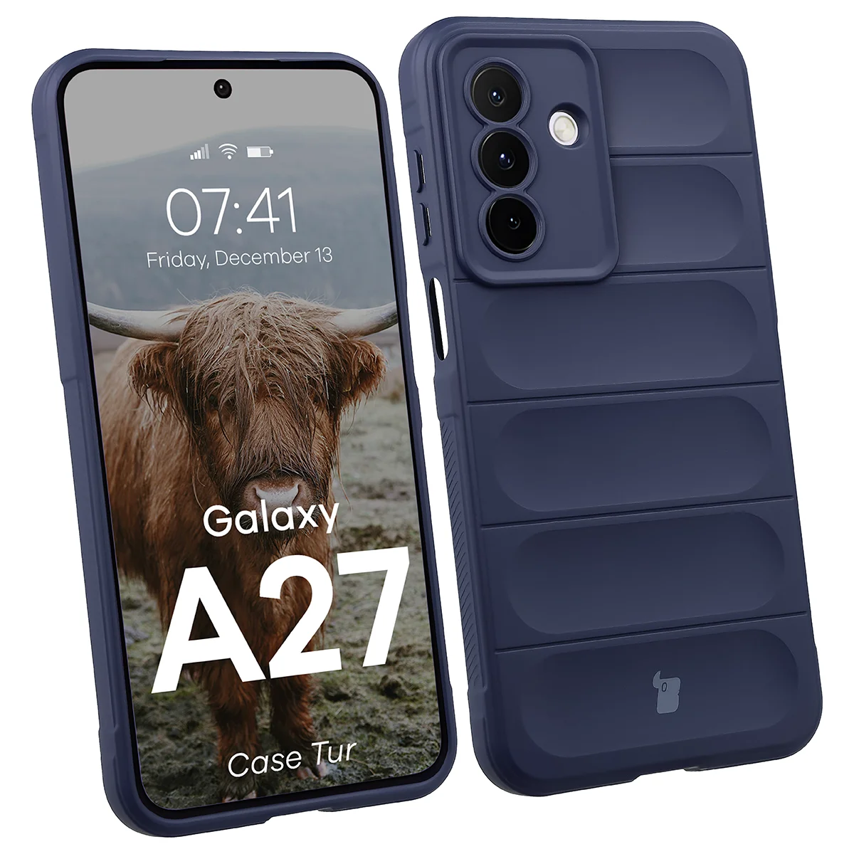 Robuste Handyhülle für Galaxy A27 5G, Bizon Case Tur, Dunkelblau