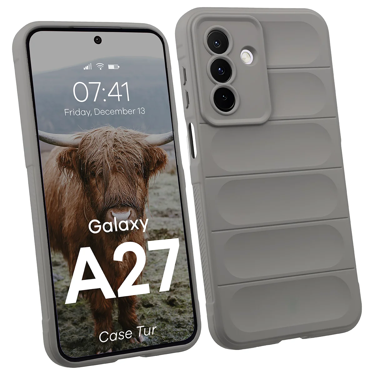 Robuste Handyhülle für Galaxy A27 5G, Bizon Case Tur, Hellgrau