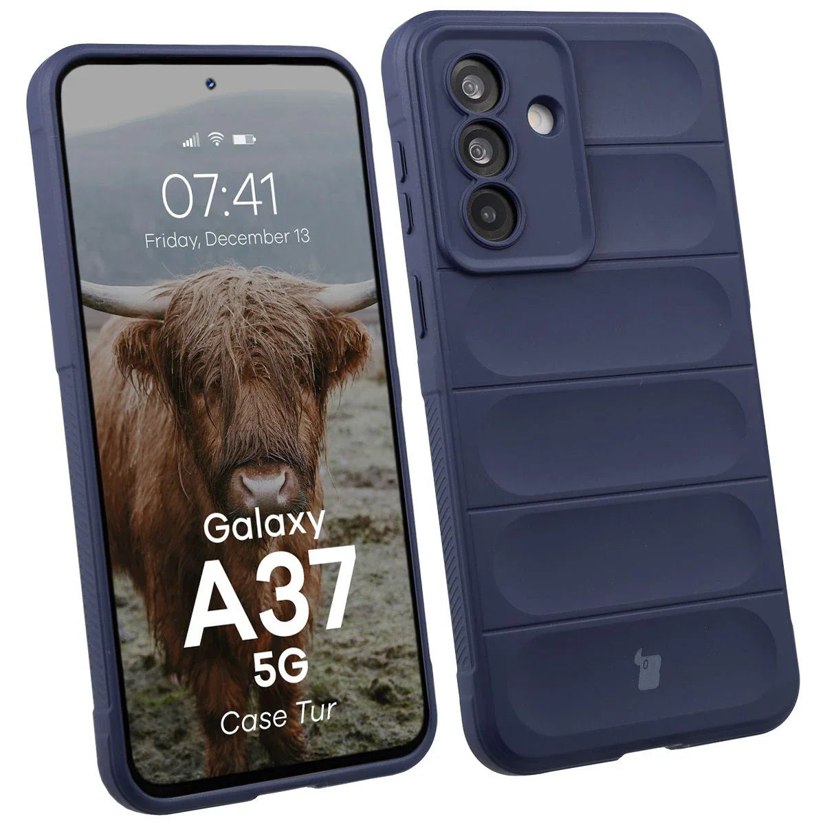 Robuste Handyhülle für Galaxy A37 5G, Bizon Case Tur, Dunkelblau