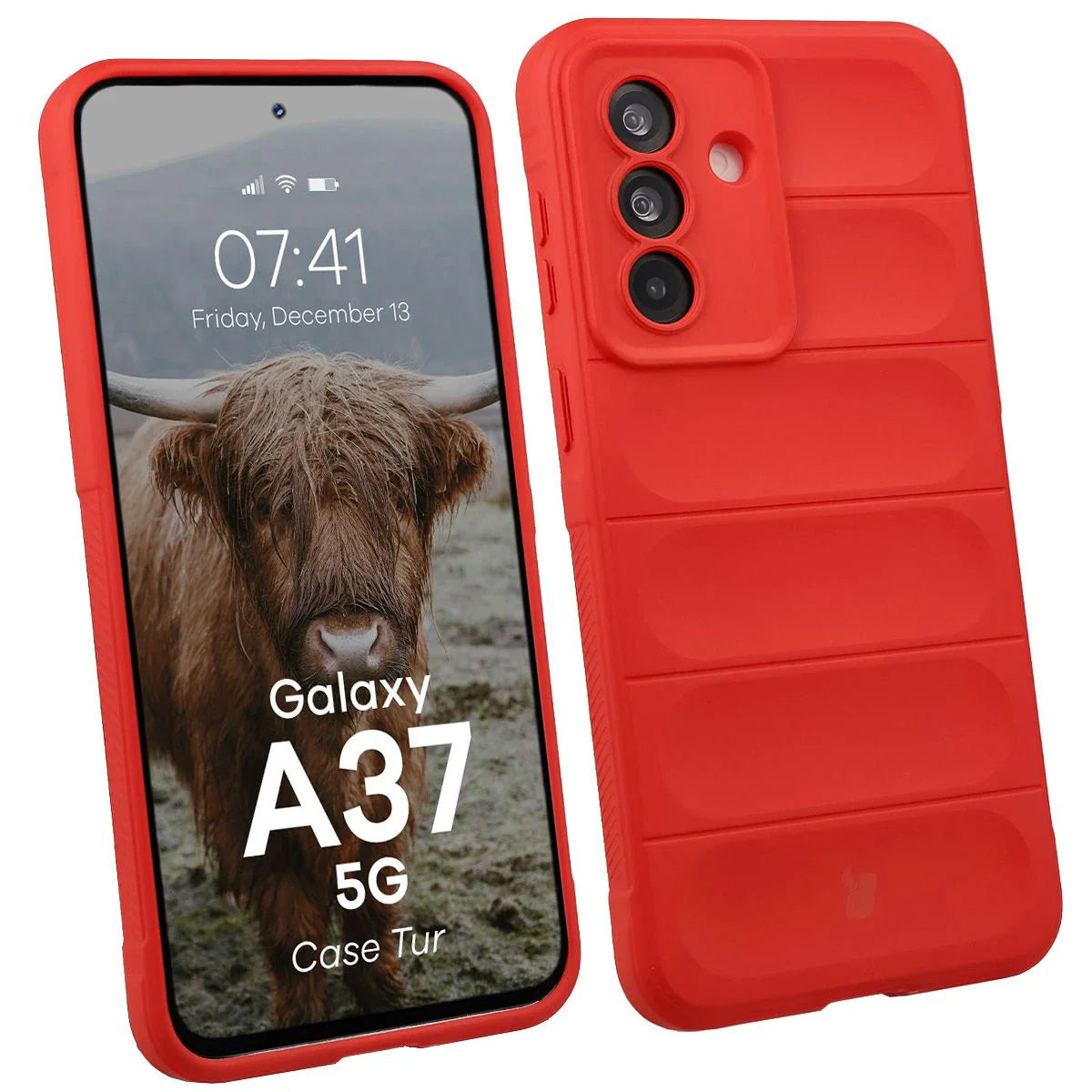 Robuste Handyhülle für Galaxy A37 5G, Bizon Case Tur, Rot