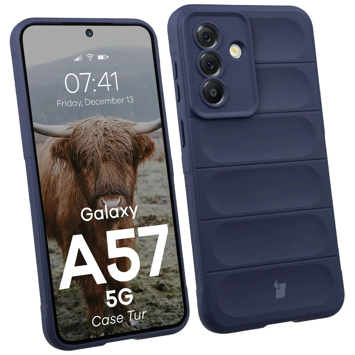 Robuste Handyhülle für Galaxy A57 5G, Bizon Case Tur, Dunkelblau