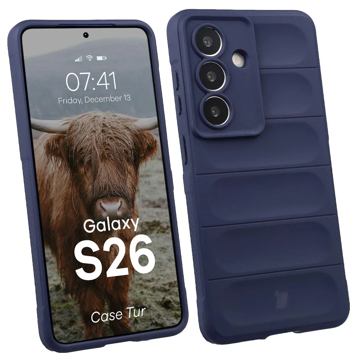 Robuste Handyhülle für Galaxy S26, Bizon Case Tur, Dunkelblau