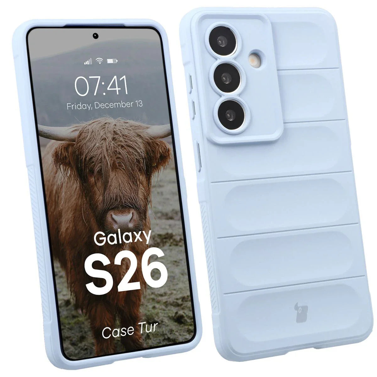 Robuste Handyhülle für Galaxy S26, Bizon Case Tur, Hellblau