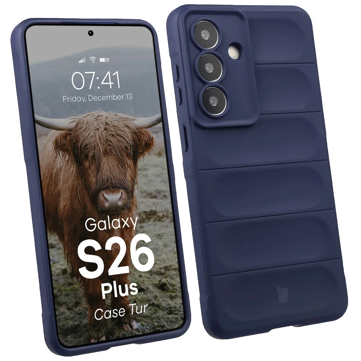 Robuste Handyhülle für Galaxy S26 Plus, Bizon Case Tur, Dunkelblau
