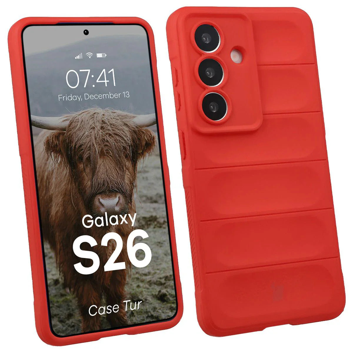 Robuste Handyhülle für Galaxy S26, Bizon Case Tur, Rot