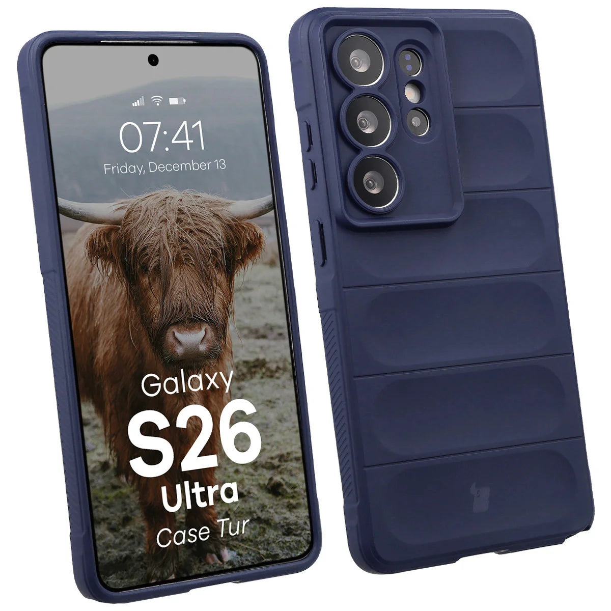 Robuste Handyhülle für Galaxy S26 Ultra, Bizon Case Tur, Dunkelblau
