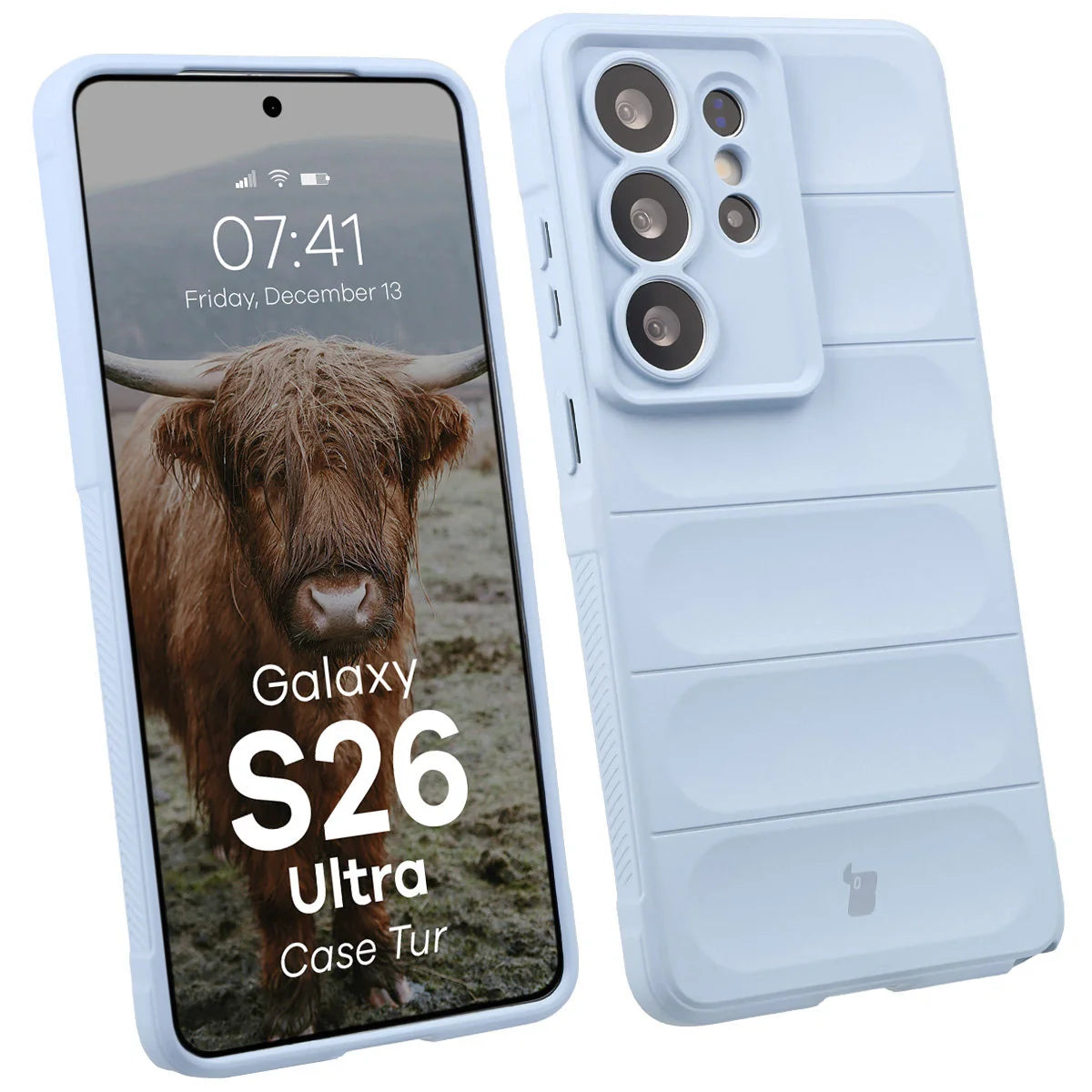 Robuste Handyhülle für Galaxy S26 Ultra, Bizon Case Tur, Hellblau