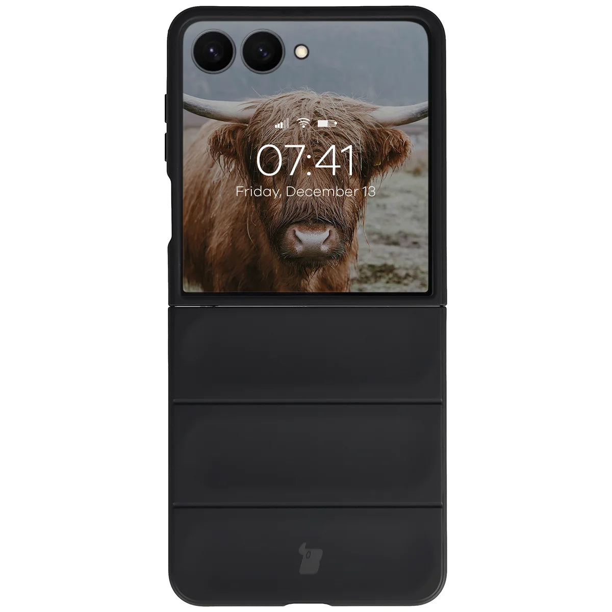 Robuste Handyhülle für Galaxy Z Flip8, Bizon Case Tur, Schwarz