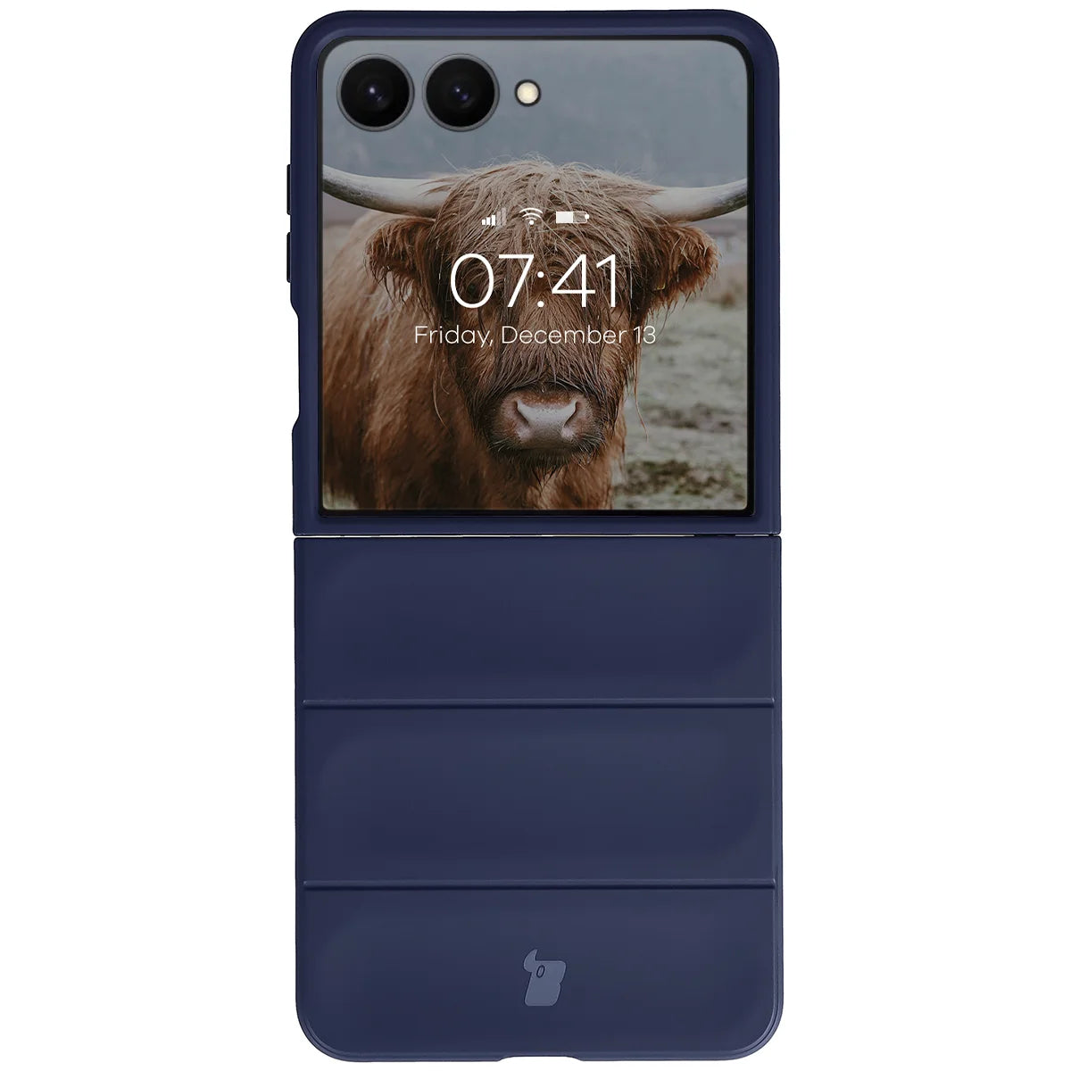 Robuste Handyhülle für Galaxy Z Flip8, Bizon Case Tur, Dunkelblau
