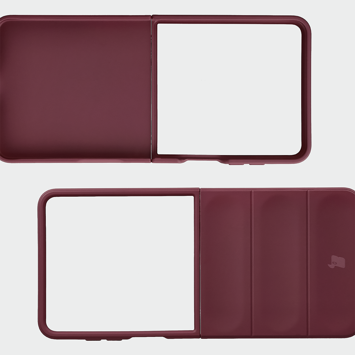 Robuste Handyhülle für Galaxy Z Flip8, Bizon Case Tur, Burgunderrot