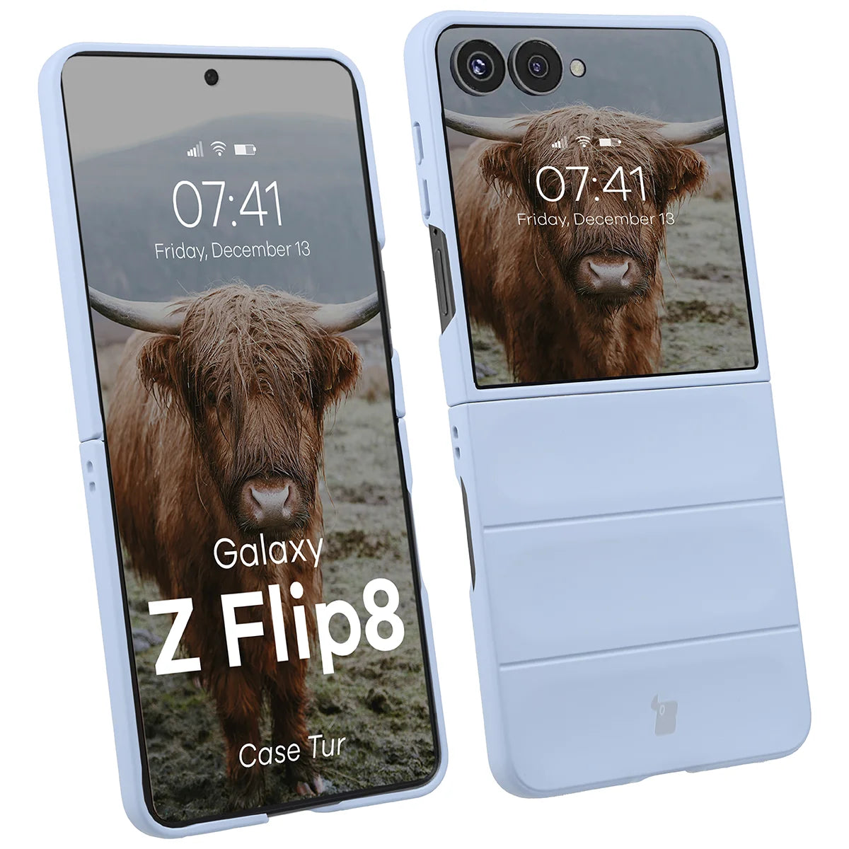 Robuste Handyhülle für Galaxy Z Flip8, Bizon Case Tur, Hellblau