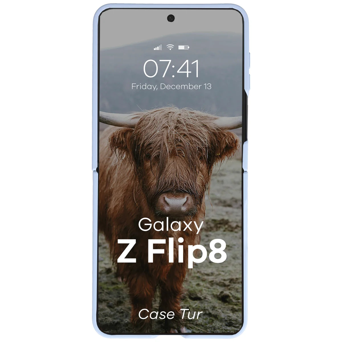 Robuste Handyhülle für Galaxy Z Flip8, Bizon Case Tur, Hellblau
