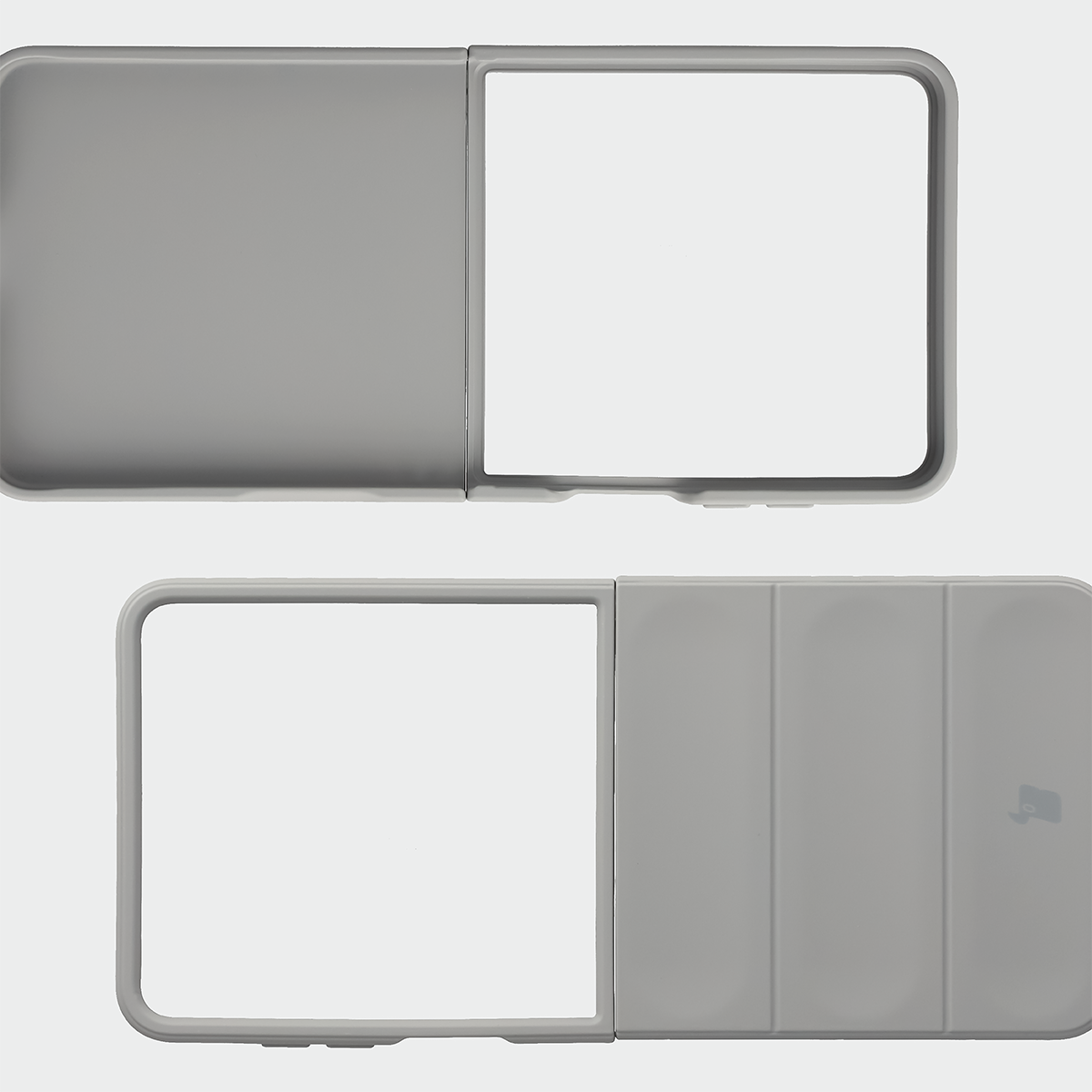 Robuste Handyhülle für Galaxy Z Flip8, Bizon Case Tur, Hellgrau