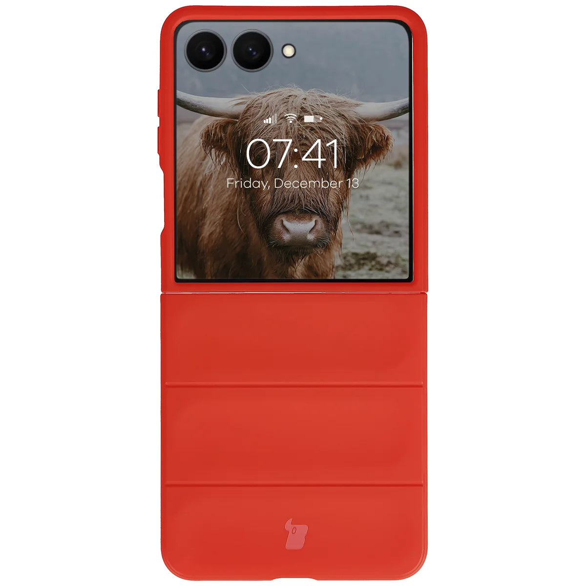 Robuste Handyhülle für Galaxy Z Flip8, Bizon Case Tur, Rot