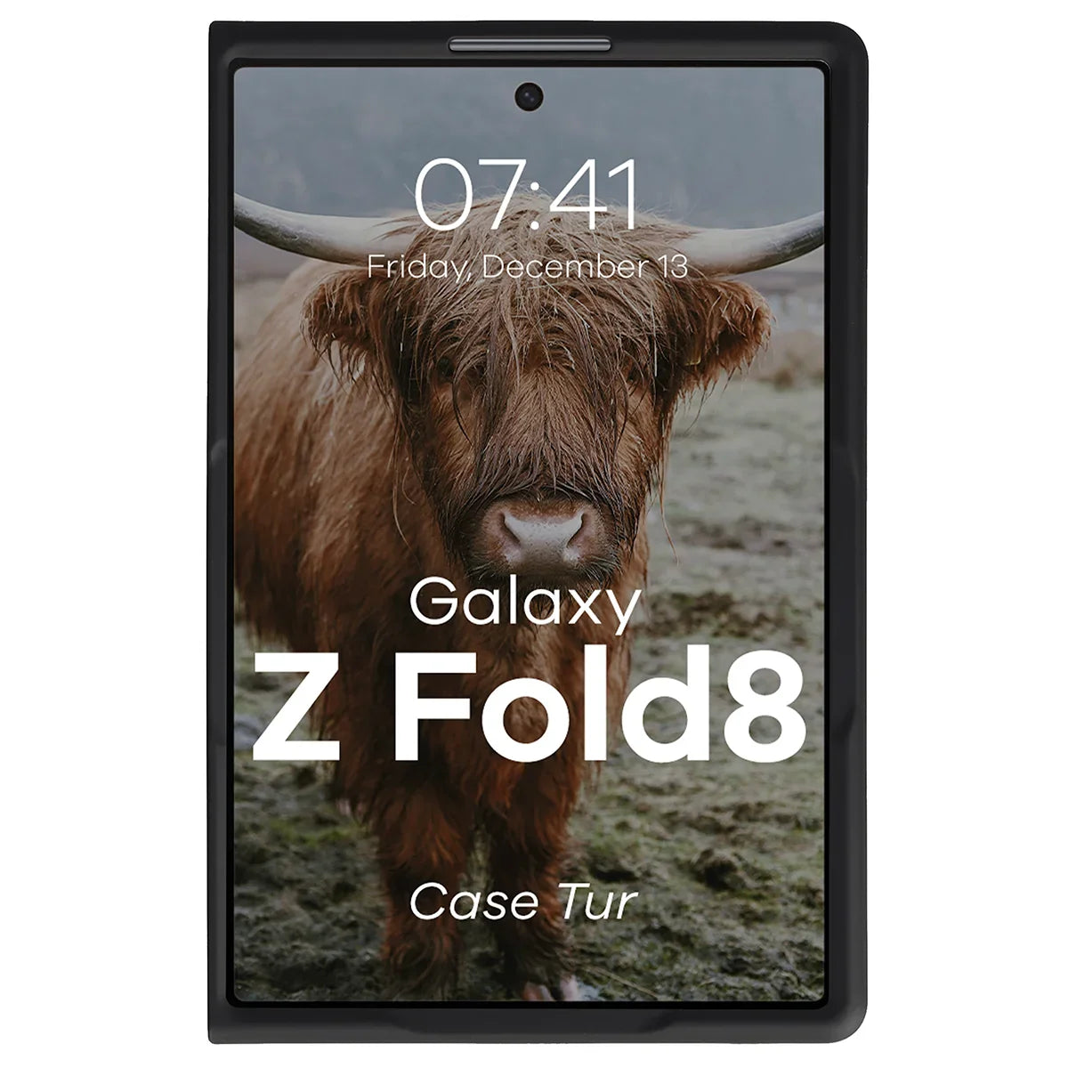 Robuste Handyhülle für Galaxy Z Fold8, Bizon Case Tur, Schwarz