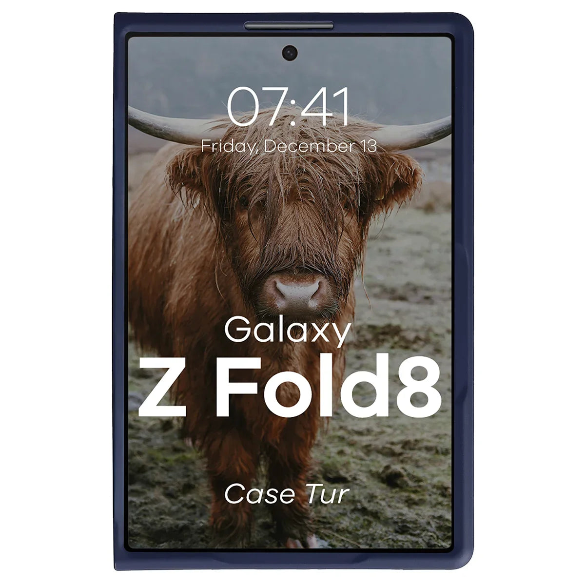 Robuste Handyhülle für Galaxy Z Fold8, Bizon Case Tur, Dunkelblau