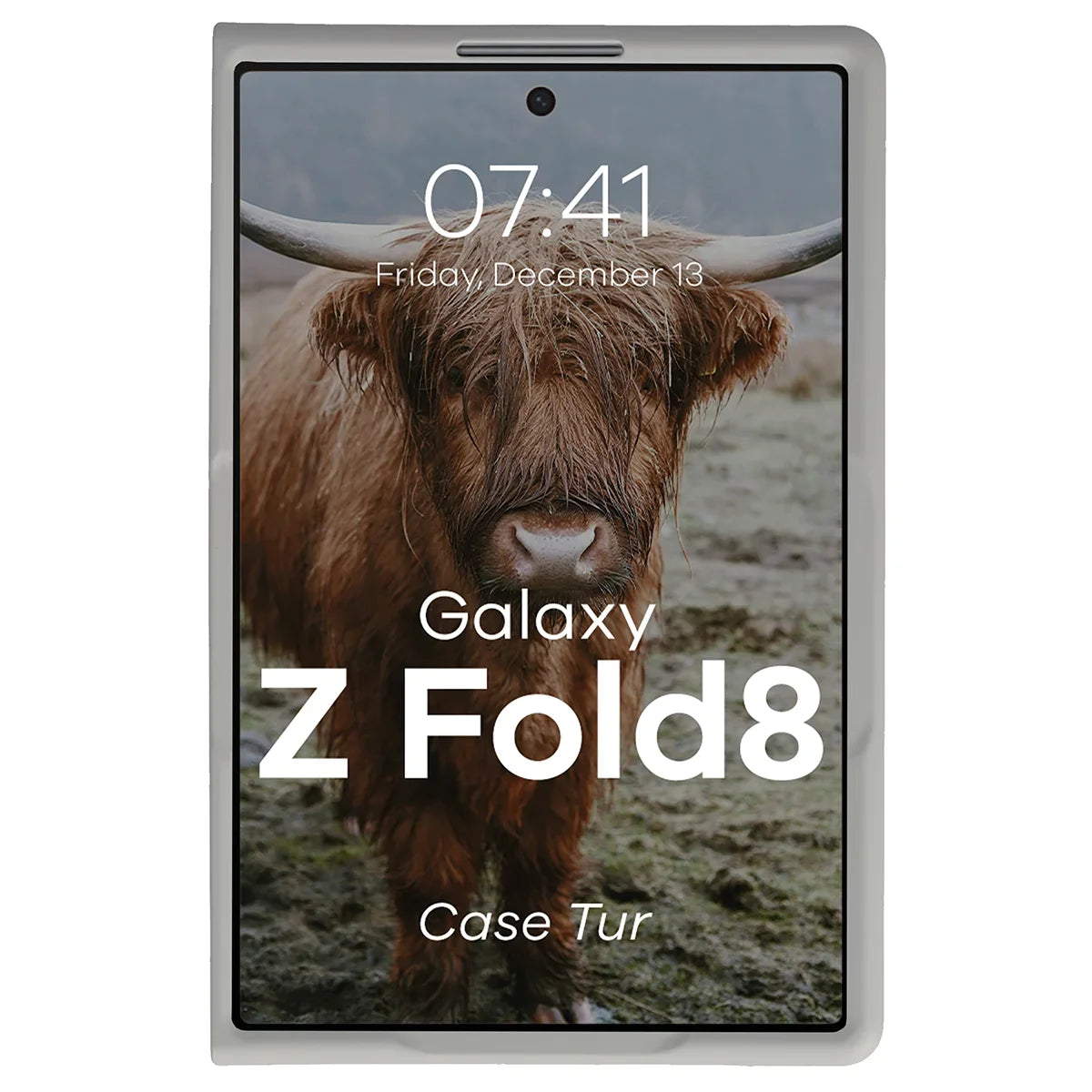Robuste Handyhülle für Galaxy Z Fold8, Bizon Case Tur, Hellgrau