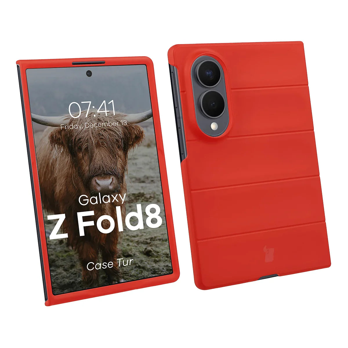 Robuste Handyhülle für Galaxy Z Fold8, Bizon Case Tur, Rot