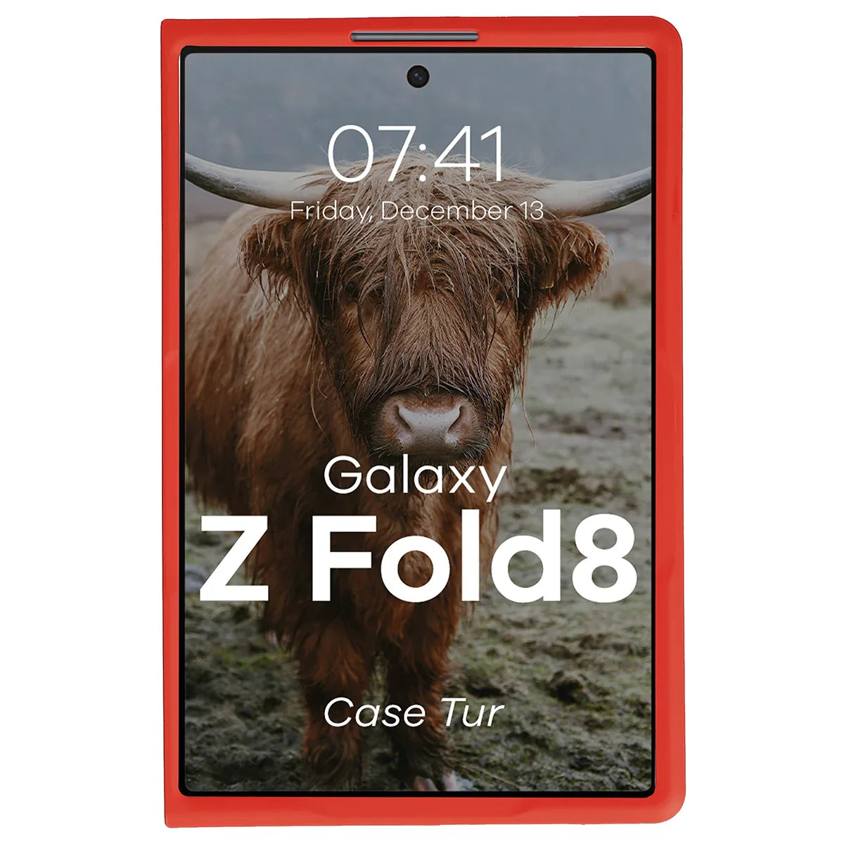 Robuste Handyhülle für Galaxy Z Fold8, Bizon Case Tur, Rot