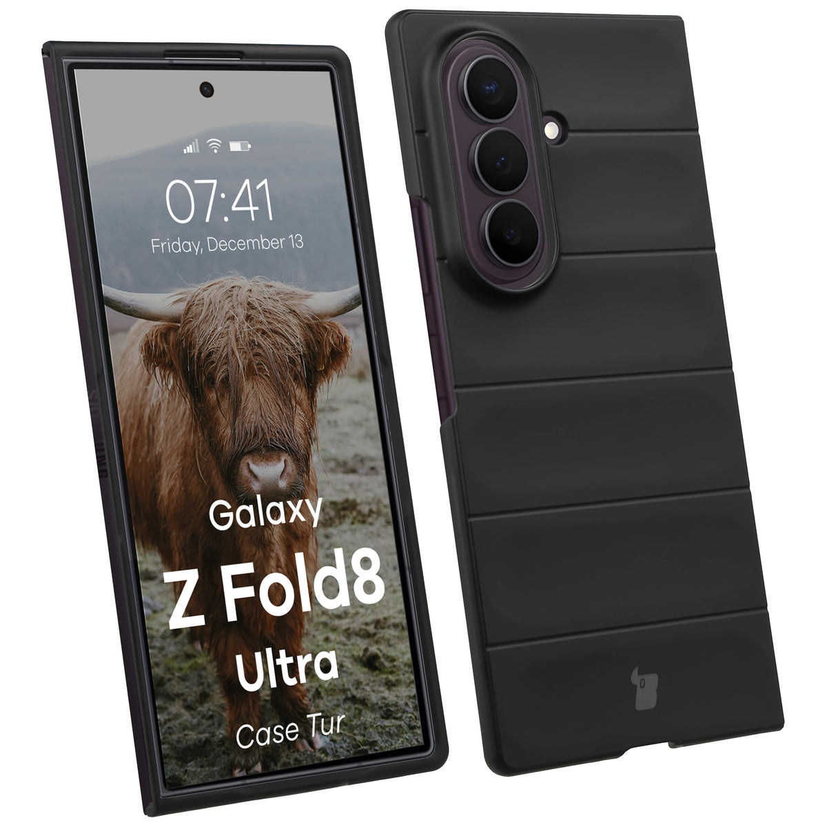 Robuste Handyhülle für Galaxy Z Fold8 Ultra, Bizon Case Tur, Schwarz
