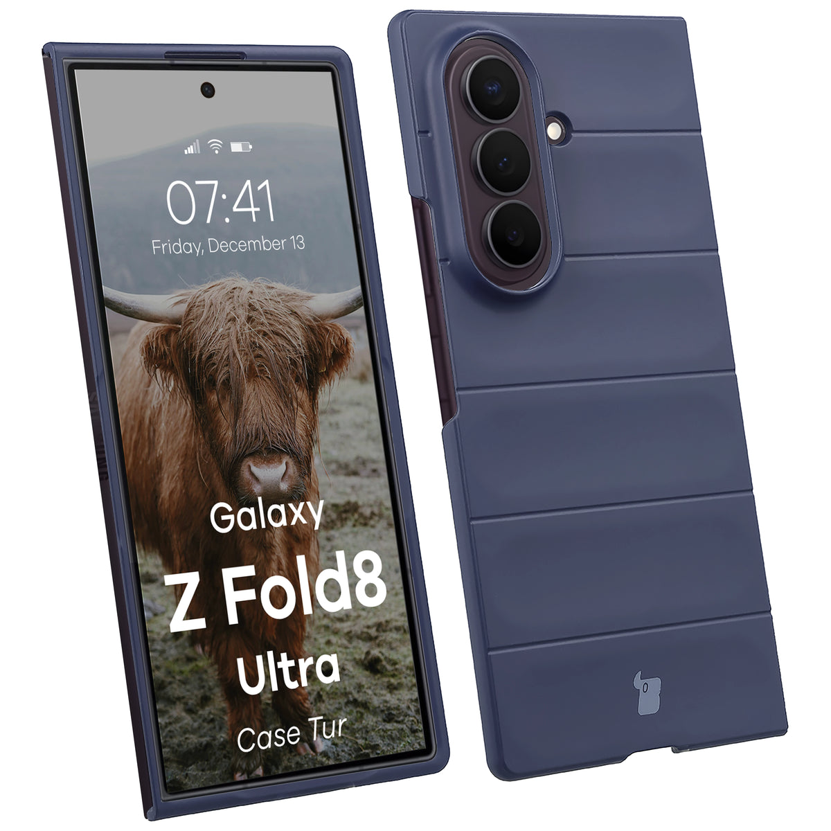 Robuste Handyhülle für Galaxy Z Fold8 Ultra, Bizon Case Tur, Dunkelblau