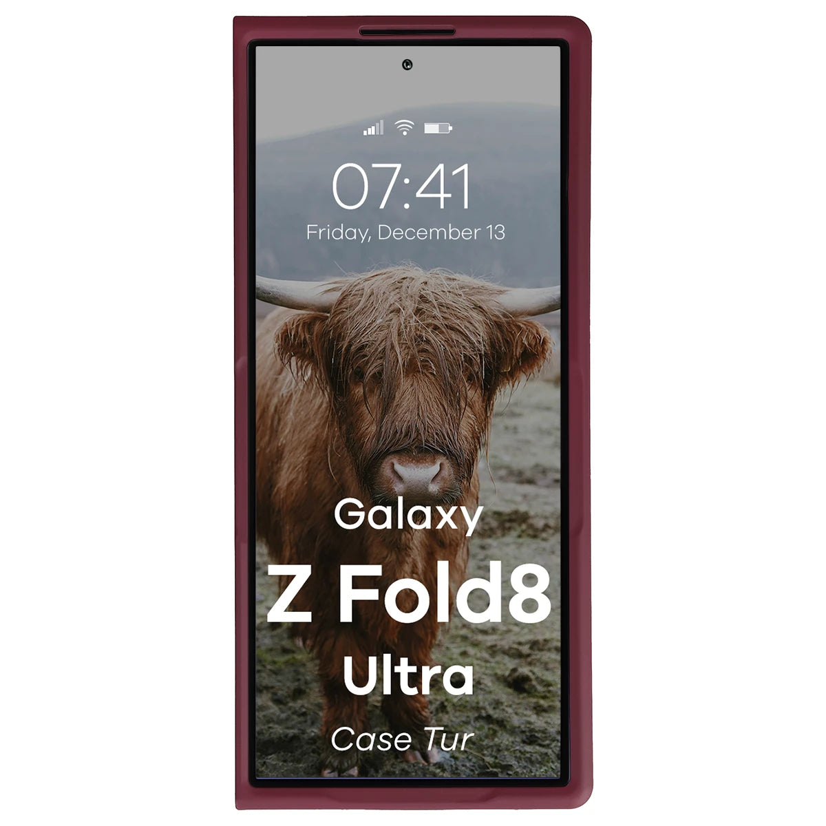 Robuste Handyhülle für Galaxy Z Fold8 Ultra, Bizon Case Tur, Burgunderrot