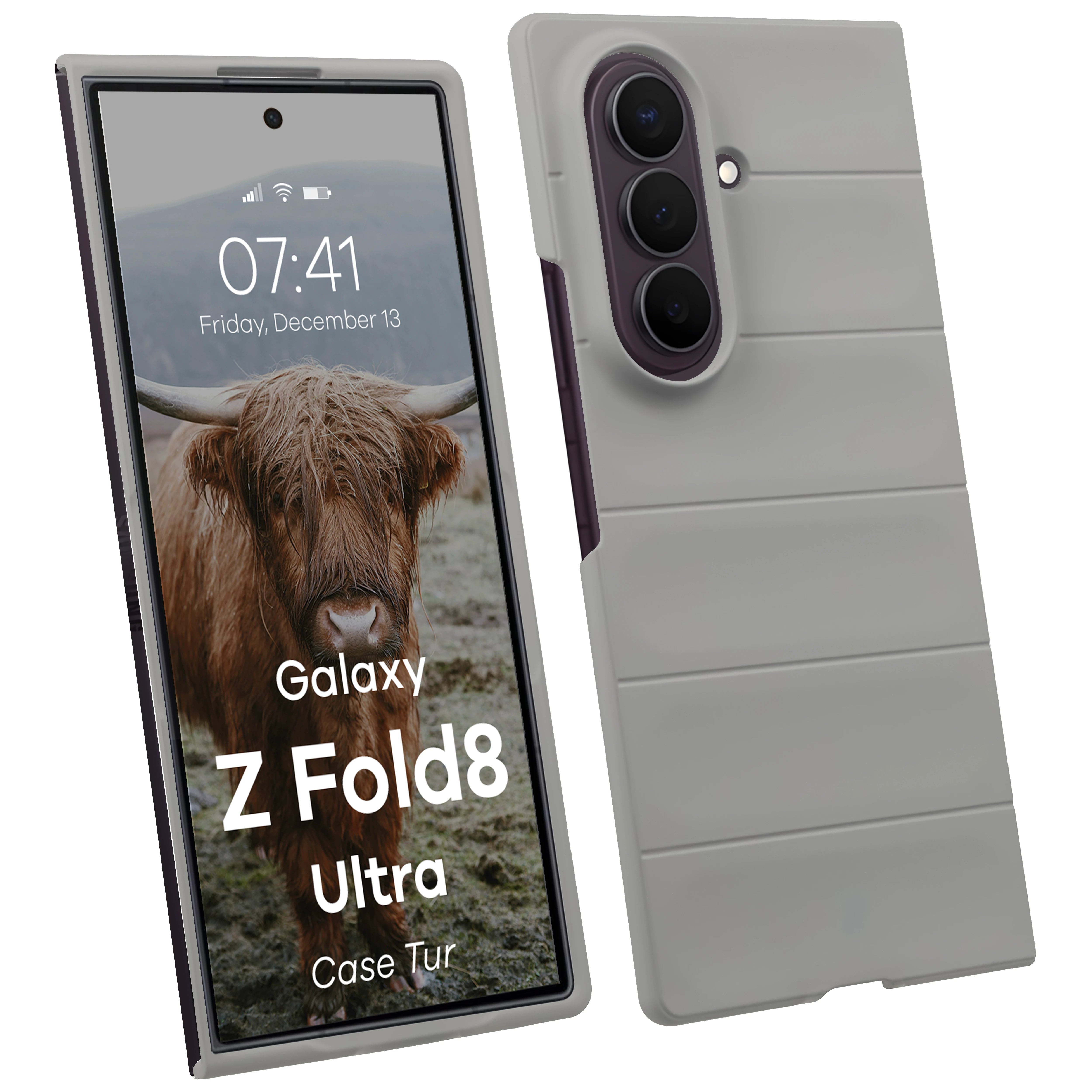 Robuste Handyhülle für Galaxy Z Fold8 Ultra, Bizon Case Tur, Hellgrau
