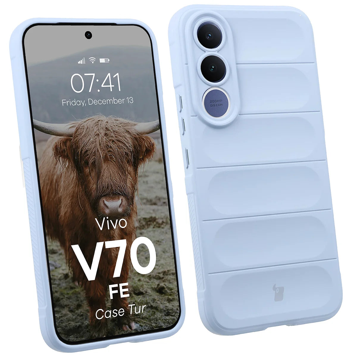 Robuste Handyhülle für Vivo V70 FE 5G, Bizon Case Tur, Hellblau