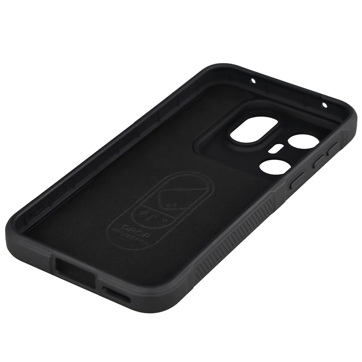 Robuste Handyhülle für Vivo X200 FE, Bizon Case Tur, Schwarz