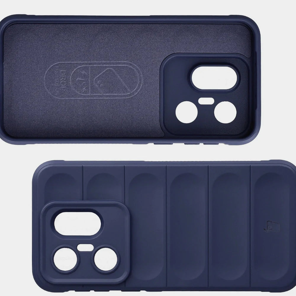 Robuste Handyhülle für Vivo X200 FE, Bizon Case Tur, Dunkelblau