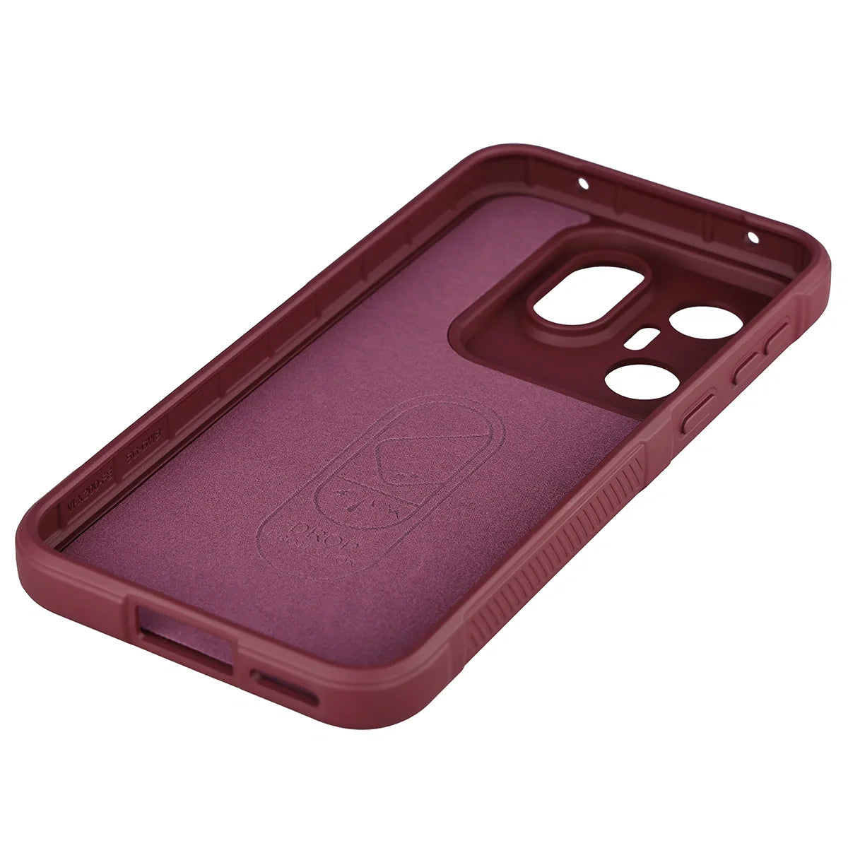 Robuste Handyhülle für Vivo X200 FE, Bizon Case Tur, Burgunderrot